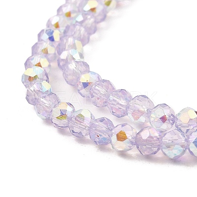 Baking Paint Transparent Glass Beads Strands DGLA-A034-J4mm-B07-1