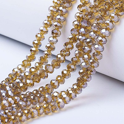 Electroplate Glass Beads Strands EGLA-A034-T3mm-A12-1