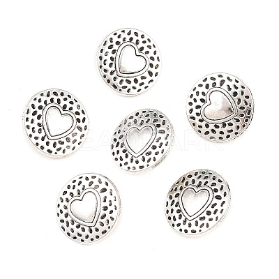 Tibetan Style Alloy Shank Buttons TIBE-Q044-04AS-RS-1