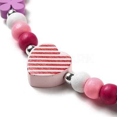 Maple Wood & Acrylic Jewelry Set SJEW-C003-02Q-1