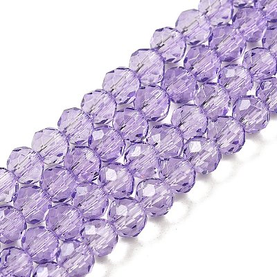 Transparent Baking Paint Glass Beads Strands DGLA-A034-T4mm-D03-1