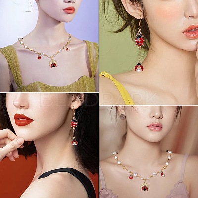 DIY Ladybug Jewelry Making Finding Kit FIND-SZ0003-45-1