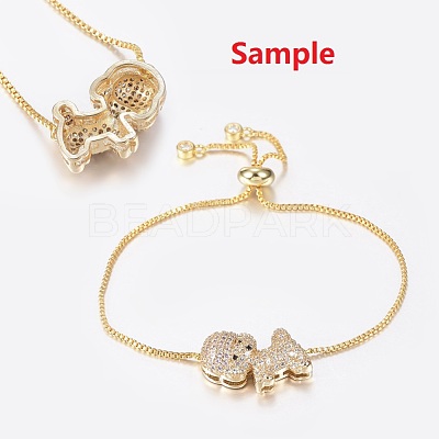 Brass Micro Pave Grade AAA Cubic Zirconia Pendants ZIRC-P030-06P-NR-1