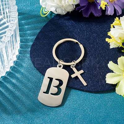 1Pc Stainless Steel Keychains KEYC-TADJ0001-08B-1