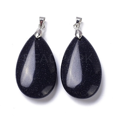 Synthetic Blue Goldstone Pendants G-D084-01P-A04-1