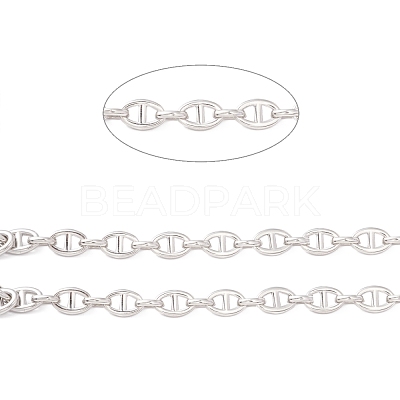 Non-Tarnish 304 Stainless Steel Oval Link Chains CHS-F017-05B-P-1
