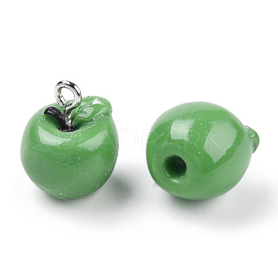 Apple Resin Charms X-RESI-R184-04-1