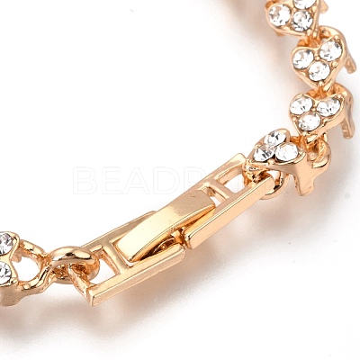 Alloy Heart Link Bracelets BJEW-Z009-01LG-1