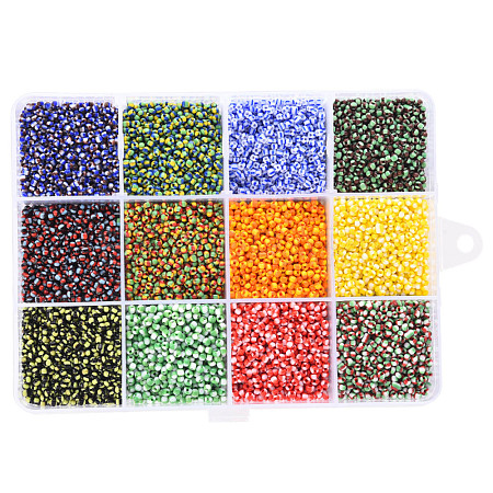 12/0 Opaque Colours Seep Glass Beads SEED-YW0001-10A-1