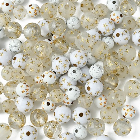 120Pcs 6 Styles Mixed Styles Acrylic Beads MACR-YW0003-03-1