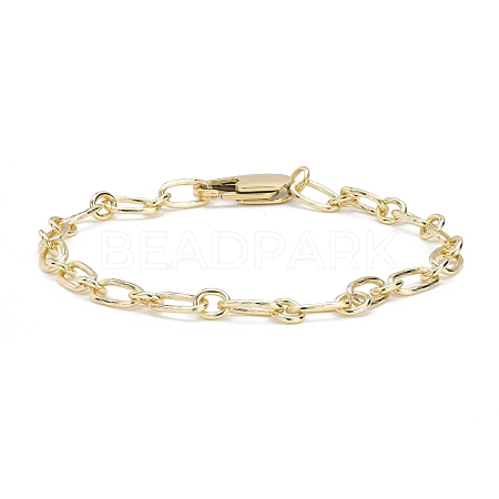Brass Link Chains  Bracelet for Men Women BJEW-JB07253-1