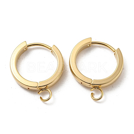 201 Stainless Steel Huggie Hoop Earrings Findings STAS-A167-01N-G-1