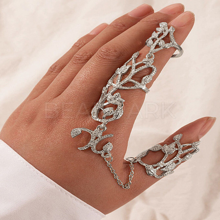 Flower Alloy Finger Rings for Women FS-WG5F0EA-02-1