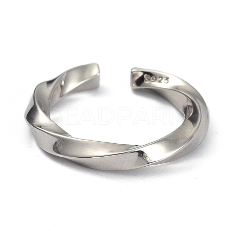 925 Sterling Silver Cuff Rings RJEW-XCP0001-02-1