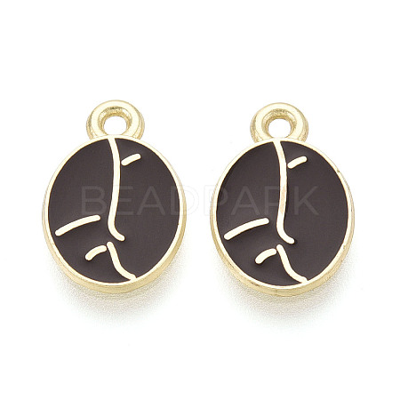 Alloy and Enamel Pendants PALLOY-T093-11A-G-1