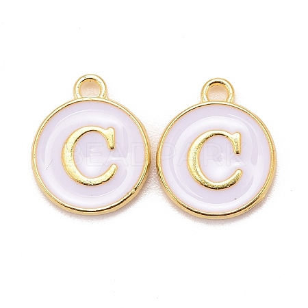 Golden Plated Alloy Charms LS-ENAM-S118-01C-1