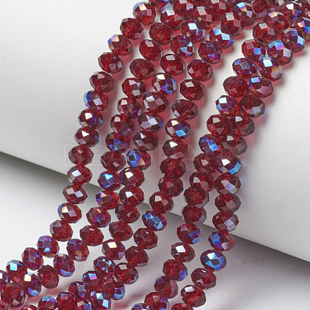 Electroplate Glass Beads Strands EGLA-A034-T4mm-I13-1