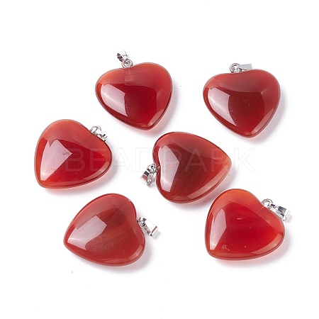 Natural Carnelian Pendants X-G-G956-B52-FF-1