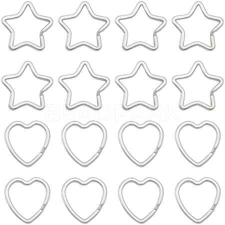30Pcs 2 Styles Zinc Alloy Split Rings FIND-SP0004-19-1