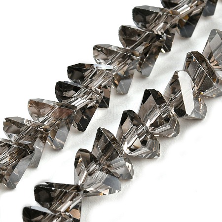 Electroplate Transparent Glass Beads Strands EGLA-P052-02A-PL03-1