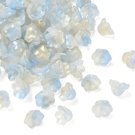 Transparent Glass Beads Caps X-GLAA-B028-01K-1