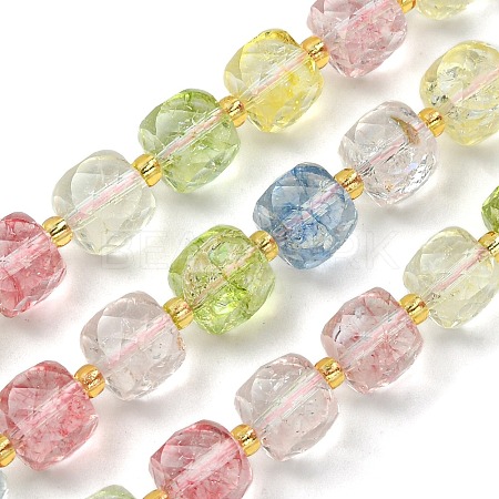 Synthetic Colored Topaz Crystal Beads Strands G-Q010-A14-01-1