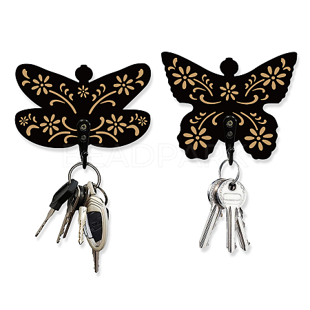 Wooden & Zinc Alloy Hook Hangers DIY-WH0460-002-1