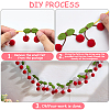 3 Bags Wool Pompom Cherry Hanging Banner DIY-CP0013-53-6