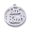 304 Stainless Steel Pendants STAS-L245-022A-P-2