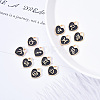 Light Gold Plated Alloy Enamel Pendants ENAM-R055-05B-7