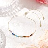 Chakra Theme Adjustable Natural Mixed Gemstone Braided Bead Bracelets for Women BJEW-JB11618-04-1
