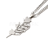 304 Stainless Steel Hollow Pendant Necklaces NJEW-H022-02P-2