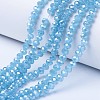 Electroplate Glass Beads Strands X-EGLA-A034-J8mm-A06-1