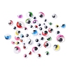 7 Style Flat Round Plastic Colours Wiggle Googly Eyes Buttons KY-YW0001-13-5