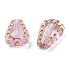 Plating Transparent Acrylic Beads OACR-B013-24B-3