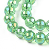 Electroplate Transparent Glass Beads Strands X-GLAA-T032-T8mm-AB17-3