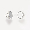 Brass Magnetic Clasps with Loops KK-H361-S-NR-5