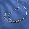 Brass Box Chain Necklaces for Women NJEW-G160-17G-5