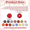 750Pcs 15 Styles Mixed Gemstone Beads Sets G-UN0001-40-3