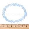 Natural & Dyed White Jade Bead Stretch Bracelets X-BJEW-K212-A-018-5