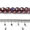 Electroplate Transparent Glass Beads Strands EGLA-A035-T8mm-L13-4
