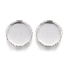 304 Stainless Steel Cabochon Settings STAS-P249-14S-1