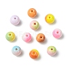 100Pcs Two-tone Opaque Spray Painted Glass Beads GLAA-CJ0002-94-8