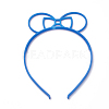 Rubberized Style Plastic Fluorescent Color Hair Bands OHAR-T003-23-2