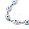 Evil Eye Plastic Link Chain Necklace NJEW-H169-03P-3