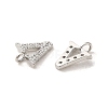 Initial Letter Brass Micro Pave Cubic Zirconia Pendants ZIRC-F008-V-2