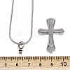 304 Stainless Steel Cross Pendant Pet Urn Ashes Necklaces NJEW-S455-02P-6