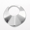 Flat Round 201 Stainless Steel Pendants X-STAS-O082-09-1