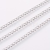 Tarnish Resistant 304 Stainless Steel Curb Chains CHS-F003-03P-B-1