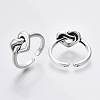 Adjustable Tibetan Style Alloy Cuff Rings TIBE-R318-08-RS-2